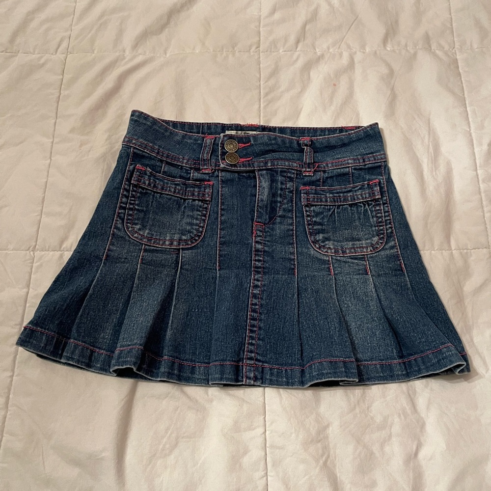 Mini denim skirt